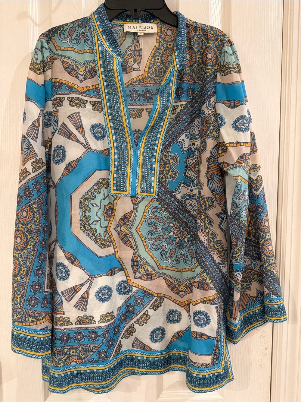 Hale Bob Los Angeles Cotton Silk Tunic Size Small